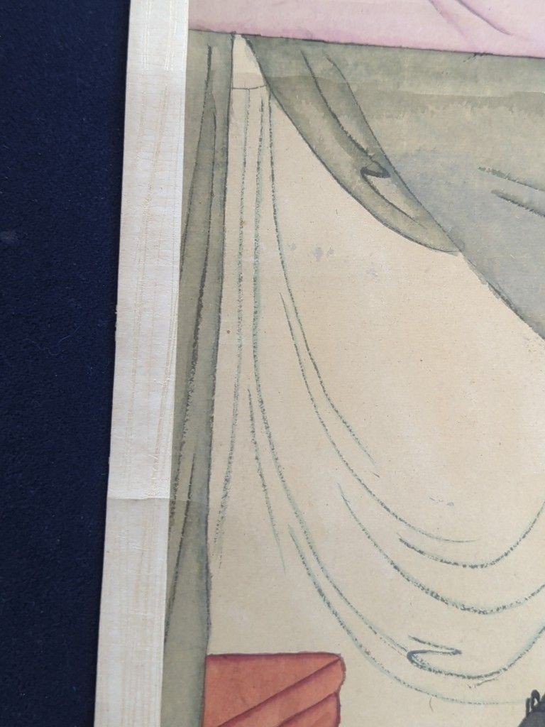 A pair of Chinese scrolls, watercolour on paper, late 19th/early 20th century, image cm x cm